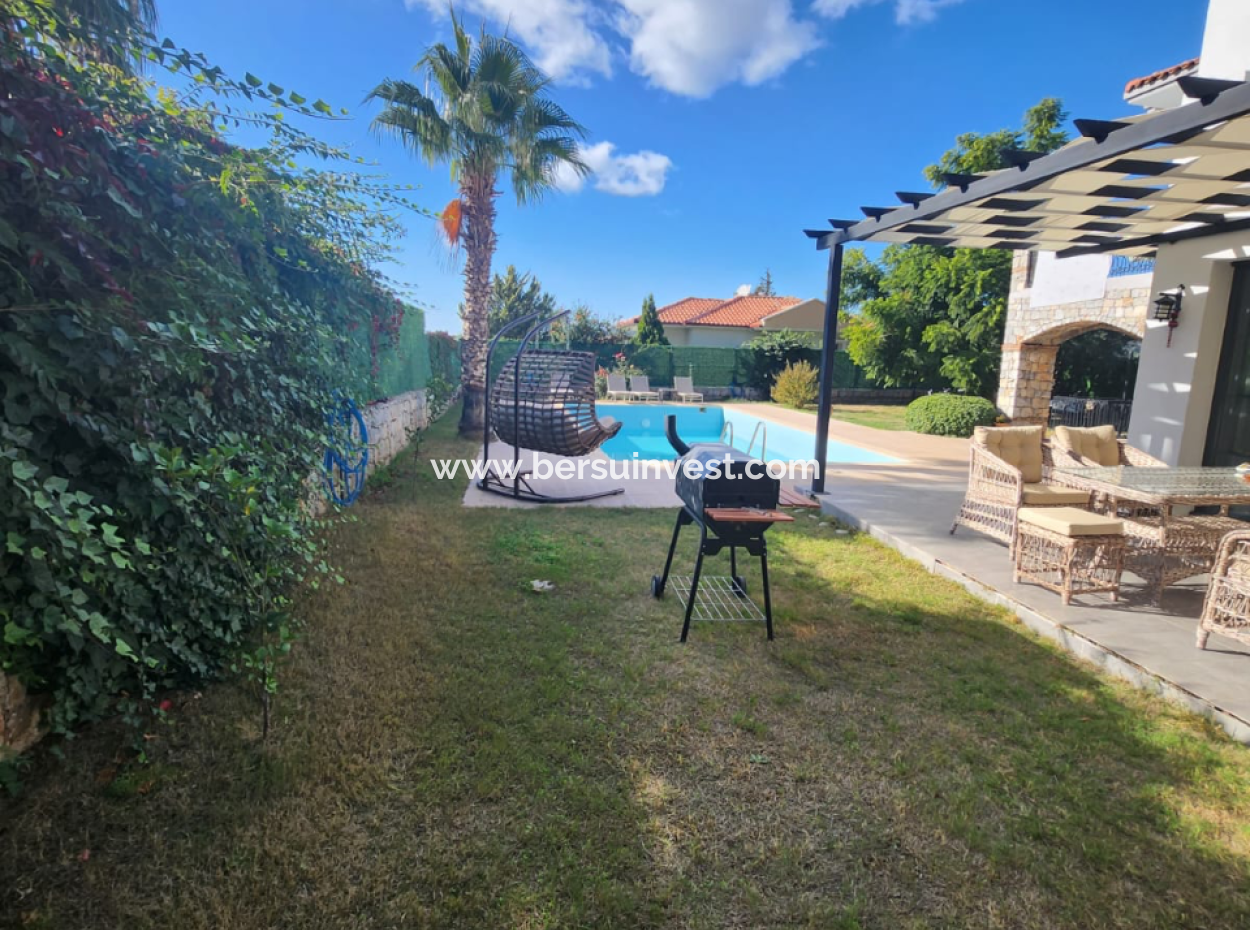 For Sale 3+1 Detached Villa With Pool In Ovacık